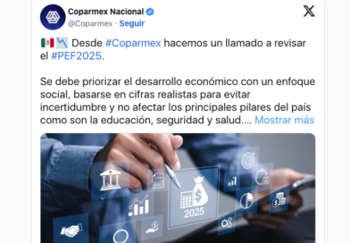 Urge Coparmex revisar paquete económico 2025 con miras al desarrollo inclusivo