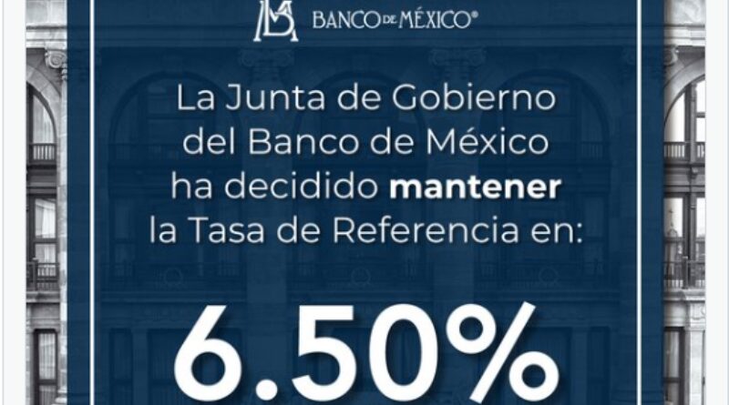 Banxico decide conservar tasa de interés