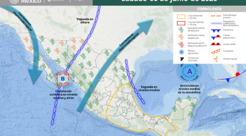 Alerta Conagua por fuertes lluvias en el país