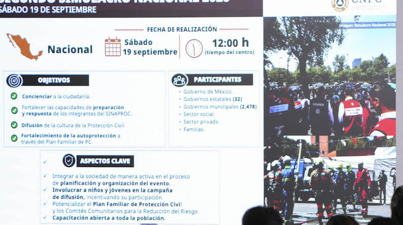 Confirman Segundo Simulacro Nacional 2026
